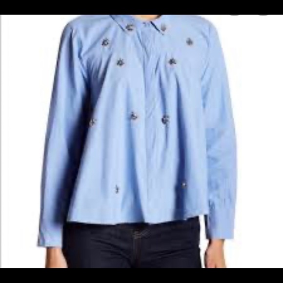 Kensie Tops - NWT kensie jeweled button down.